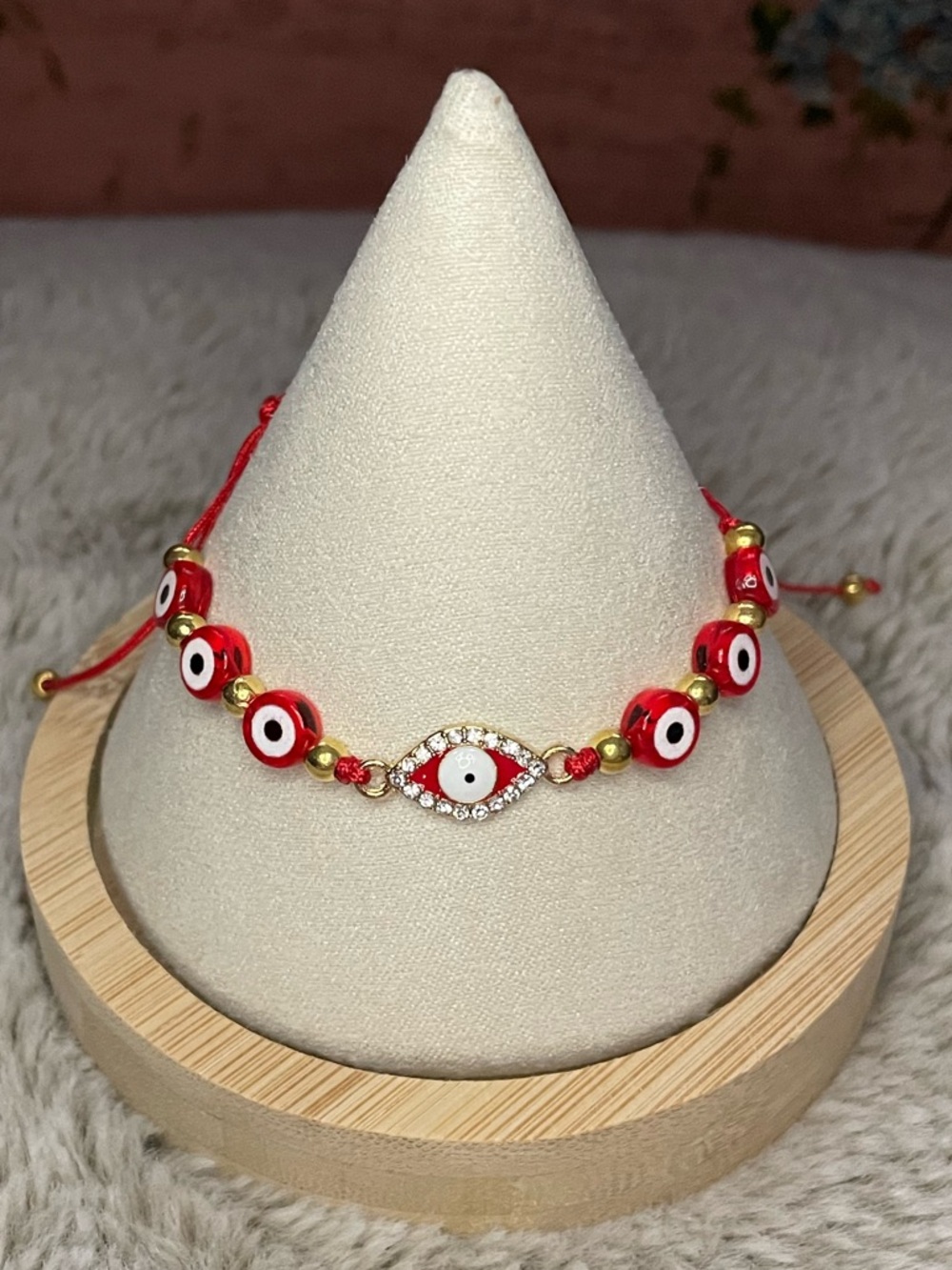 Red Evil Eye Beaded Bracelet